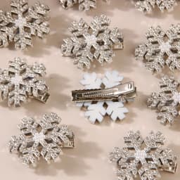 5/8/10/16 PCS. Super Flash High-grade Diamond-studded Christmas Snowflake Hairpins. Full of Diamonds. Metal Bangs Clips, Hairpin