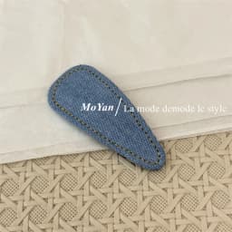 Retro simple denim blue high-end new hairpin broken hair hairpin bangs BB clip temperament versatile side clip
