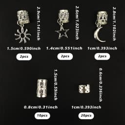 36pcs Stars Moon Sun Street Style Metal Simple Hair Jewelry Accessories for women girls Music festival Ramadan