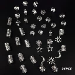 36pcs Stars Moon Sun Street Style Metal Simple Hair Jewelry Accessories for women girls Music festival Ramadan