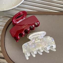 5.5cm Long Acetate Fiber Hair Clip Red Hair Clip Suitable for Girls and Women As A Hair Accessory Korean Style Fashion