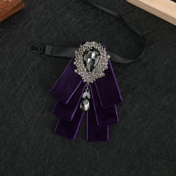Handmade Bow Tie Men's Luxury Solid Korean Ribbon Diamond Velvet Groom Wedding Elegant Trendy Ribbon Party Retro Blue Bowtie