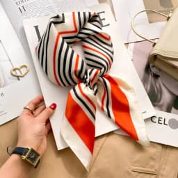 Luxury Silk Shawl Square Scarf Women Summer Hijab Wraps Neckerchief Female Hair Bands Ribbon Headband Bandana Foulards Femme