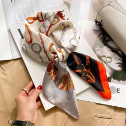 Luxury Silk Shawl Square Scarf Women Summer Hijab Wraps Neckerchief Female Hair Bands Ribbon Headband Bandana Foulards Femme