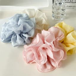 Korean Fashion Scrunchies For Women Heigh Elastic Hair Ties Ponytail Holder Headwear Double Fold Scrunchie Girl Hair Accessories