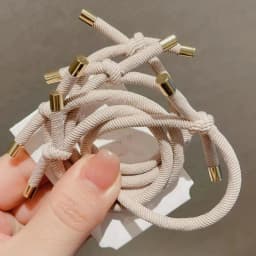 10pcs High Elastic Knot Spiral Elastics Hair Bands Coffee Black Minimalist Gentle on Hair for Secure Ponytails Stylish Durable