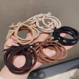 10pcs High Elastic Knot Spiral Elastics Hair Bands Coffee Black Minimalist Gentle on Hair for Secure Ponytails Stylish Durable