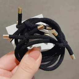 10pcs High Elastic Knot Spiral Elastics Hair Bands Coffee Black Minimalist Gentle on Hair for Secure Ponytails Stylish Durable