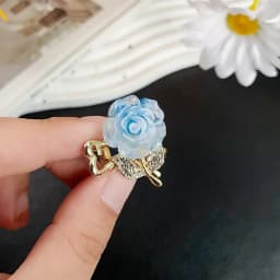 Rhinestone Metal Rose Small Hair Claws Women Girls Sweet Flower Hair Clips Hairpins Hair Accessories Women Headwear Gifts