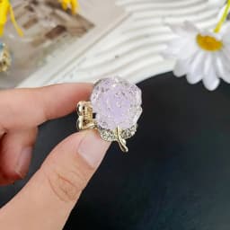 Rhinestone Metal Rose Small Hair Claws Women Girls Sweet Flower Hair Clips Hairpins Hair Accessories Women Headwear Gifts