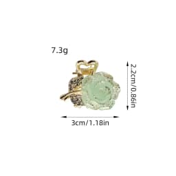 Rhinestone Metal Rose Small Hair Claws Women Girls Sweet Flower Hair Clips Hairpins Hair Accessories Women Headwear Gifts