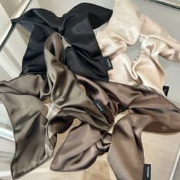 Satin Silk Square Scrunchies Elastic Hair Bands Women Girls Solid Ponytail Holder Large Hair Ties Rope Hair Accessories Fashion