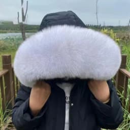 Real Fox Fur Collar For Coat Hood Decors Women Men Winter Luxury Fur Scarf Genuine Female Furry 100% Natural Fur Scarves Shawls