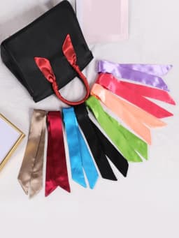 Woman Skinny Silk Scarf Long Hair Strip Silk Ribbon Small Neck Scarves Bag Handle Ribbon Scarf Kerchief Ladies Tie 4cm*90cm