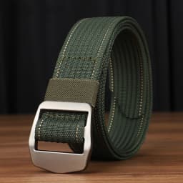 buckle canvas belt male business nylon non-perforated non-perforated belt students knitting jeans belt female suitable for men's