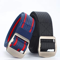 buckle canvas belt male business nylon non-perforated non-perforated belt students knitting jeans belt female suitable for men's