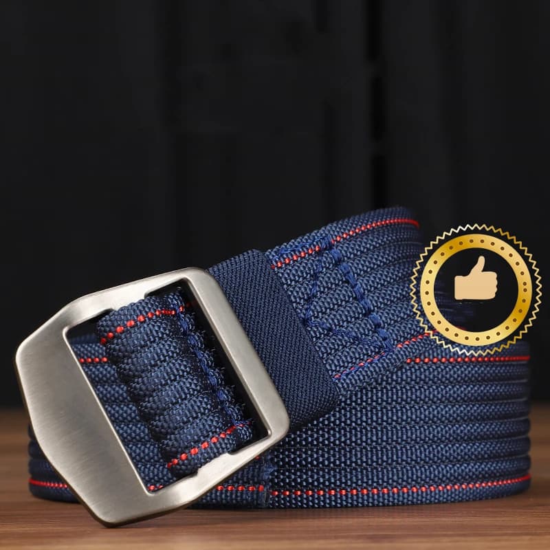 buckle canvas belt male business nylon non-perforated non-perforated belt students knitting jeans belt female suitable for men's