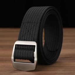 buckle canvas belt male business nylon non-perforated non-perforated belt students knitting jeans belt female suitable for men's