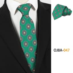 Fashion 8CM Mens Necktie Good Handfeel Print Patterns Classic Ties For Man Polyester Floral Formal Business Wedding Accessories
