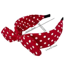 1/2pcs Solid Color Fabric Polka Dot Bow Headband for Women Elegant Temperament Wide Headband Fashion Girl's Makeup Hairband