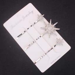 3Pcs/set Luxury Hair Clip Pins Crystal Snowflake Hairpins  Wedding Hair Jewelry Gift Headwear Barrettes Ornament Accessories