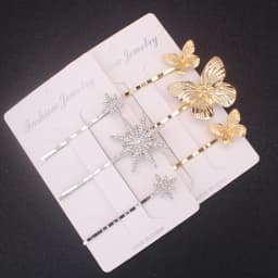 3Pcs/set Luxury Hair Clip Pins Crystal Snowflake Hairpins  Wedding Hair Jewelry Gift Headwear Barrettes Ornament Accessories