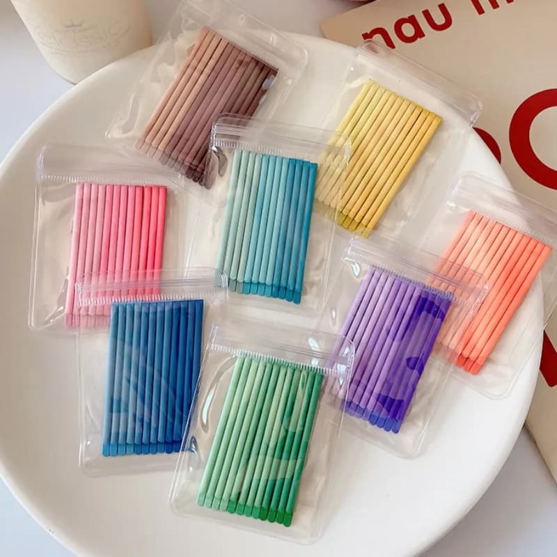 12Pcs Colorful Metal Hair Clips Curly Wavy Grips Hairstyle Bobby Pins Women Girl Hairpins Barrette Hair Styling Clips Pink Coffe