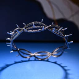 Kendrick Lamar Style Thorn Elf King Crown – Retro Two-Dimensional Men's Hair Jewelry Large Round Fantasy Headband for Cosplay