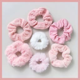 7 Pcs/Set Women Hair Scrunchies Set Plush Solid Hair Band for Girls Ponytail Holder Rubber Bands Hair Ties Hair Accessories