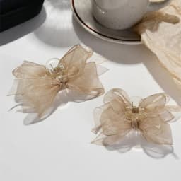2Pcs Black Elegant Lace Bow Hair Clips Sweet Side Bangs Hairs Cards Temperament Forehead Clip Headdress Duckbill Clips Wholesale