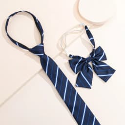 Handcrafted JK-style Striped Necktie & Bow Tie - Youthful School Uniform Accessory