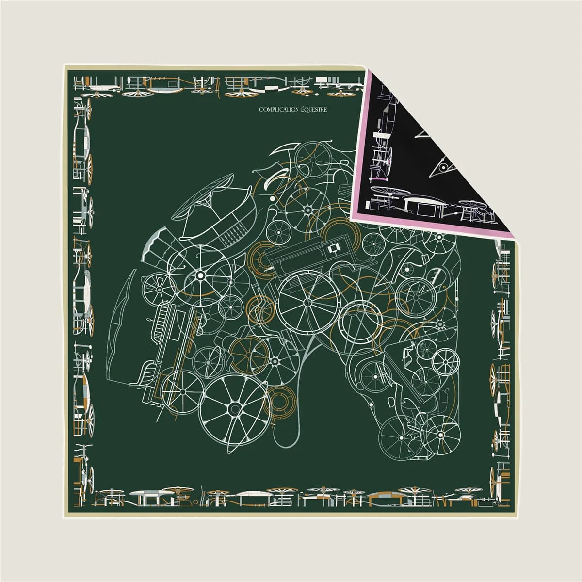 New Brand Two-sided Print Headband Scarf Women Fashion 90*90cm Silk Hijab Bandana Neckerhicef Sun Protection Shawl Headscarf