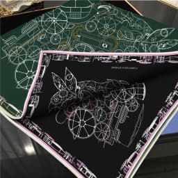 New Brand Two-sided Print Headband Scarf Women Fashion 90*90cm Silk Hijab Bandana Neckerhicef Sun Protection Shawl Headscarf