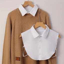A detachable striped collar shirt vest with a pointed collar design to prevent exposure and multifunctional decoration
