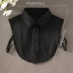 A detachable striped collar shirt vest with a pointed collar design to prevent exposure and multifunctional decoration