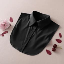 A detachable striped collar shirt vest with a pointed collar design to prevent exposure and multifunctional decoration