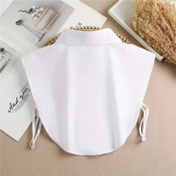 A detachable striped collar shirt vest with a pointed collar design to prevent exposure and multifunctional decoration