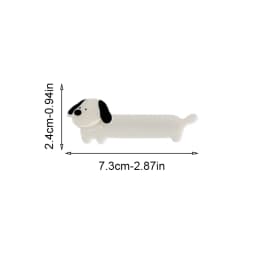 2pcs cute milk white puppy hair clip for girls, forehead bangs and broken hair clip, cartoon student versatile head accessory