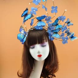 Cool Fairy Princess Antlers Hairband Tree Branches Butterfly Headband Hair Accessories Gothic Headpiece