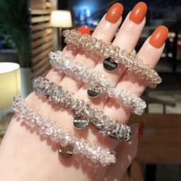 3pcs/set Crystal Pearl Beads Elastic Bands Scrunchies Hair Accessories Women Ponytail Holder Headwear
