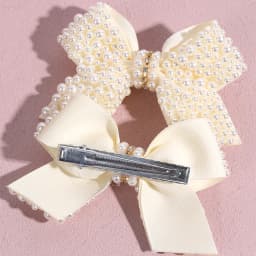 2Pcs Pearl Bow Hair Clips Sweet Elegant Rhinestone Bownot Hairpin For Girls Children Women Boutique Headdress Hair Accessories