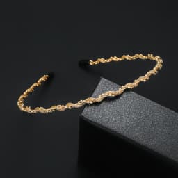 1PC Simple hair accessories, women's wavy hair band, Japanese-Korean version headwear, twisted water diamond pearl headwear