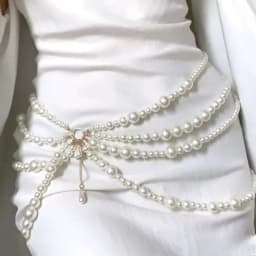 Fashion Y2K Waist Chain Multilayer Pearl Tassel Body Accessories Character Playing Women Belt Party