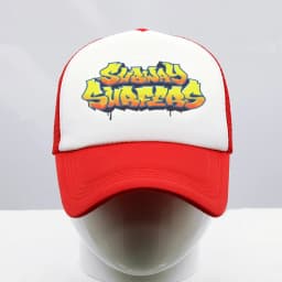 Subway Surfers Logo Trucker Cap Unisex Video Game Hats Sun Hats Golf Hats Adjustable Polyester Mesh Baseball Cap Summer