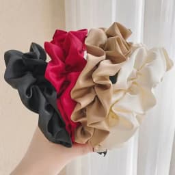 Solid Color Wide-brimmed Pleated Headband for Women Elegant Face Wash Hairband Fashion Girl Hair Accessories Hair Tie