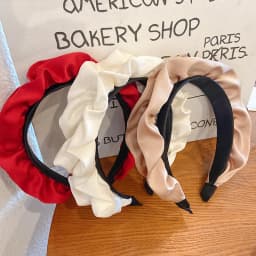 Solid Color Wide-brimmed Pleated Headband for Women Elegant Face Wash Hairband Fashion Girl Hair Accessories Hair Tie
