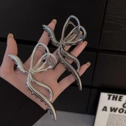 New Women Elegant Geometric Bow Hair Claws Vintage Simple Hair Clip Grab Large Metal Hairpins Barrettes Fashion Hair Accessories