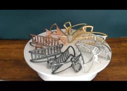 New Women Elegant Geometric Bow Hair Claws Vintage Simple Hair Clip Grab Large Metal Hairpins Barrettes Fashion Hair Accessories