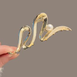New Women Elegant Geometric Bow Hair Claws Vintage Simple Hair Clip Grab Large Metal Hairpins Barrettes Fashion Hair Accessories