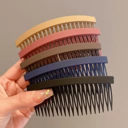 Solod Color Plastic Side Hair Twist Comb French Twist Comb for Women 20 Teeth Fine Hair Clips Fashion Hair Accessories Wholesale
